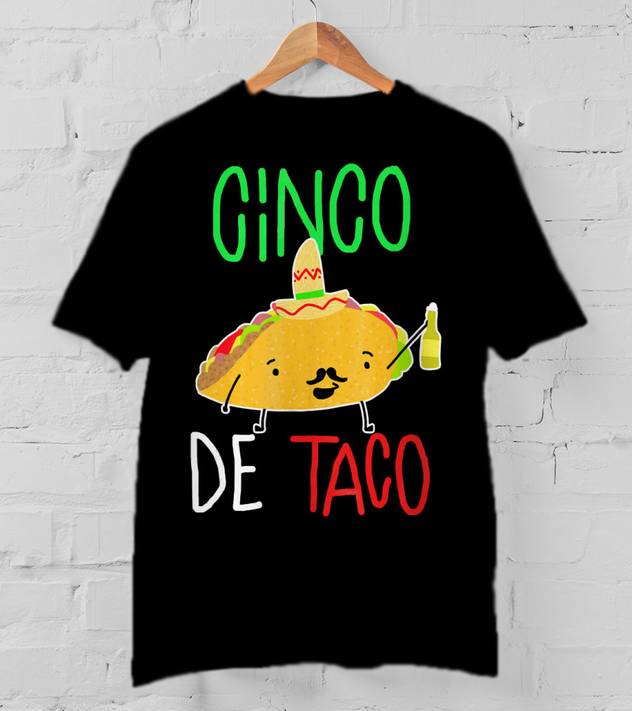 Cinco De Taco Cute Cinco De Mayo Taco Sombrero Fiesta T-Shirt