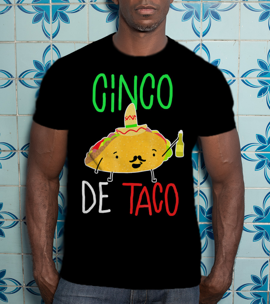 Cinco De Taco Cute Cinco De Mayo Taco Sombrero Fiesta T-Shirt