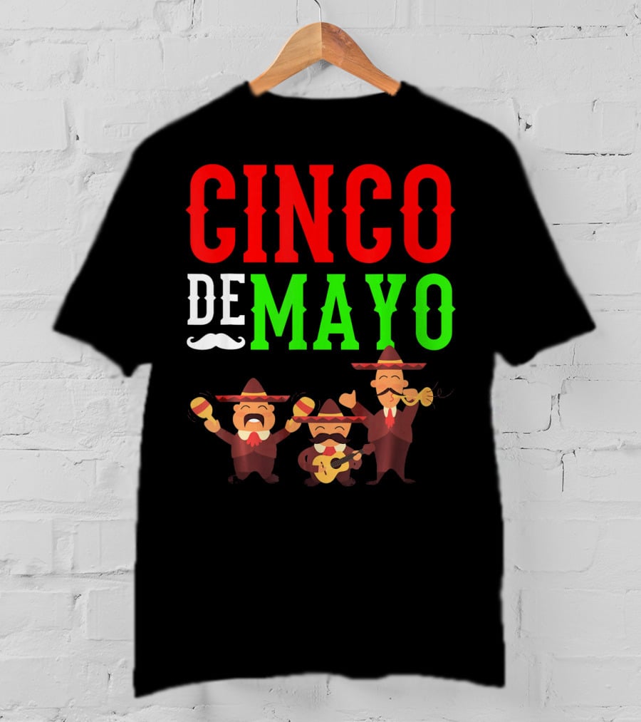 Cinco De Mayo Mariachi Musical Instruments T-Shirt
