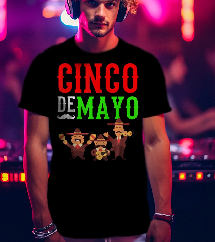 Cinco De Mayo Mariachi Musical Instruments T-Shirt