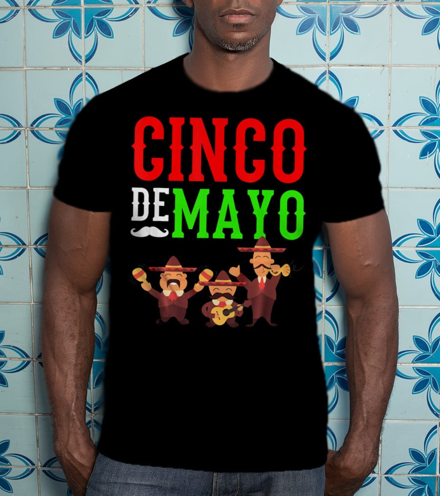 Cinco De Mayo Mariachi Musical Instruments T-Shirt