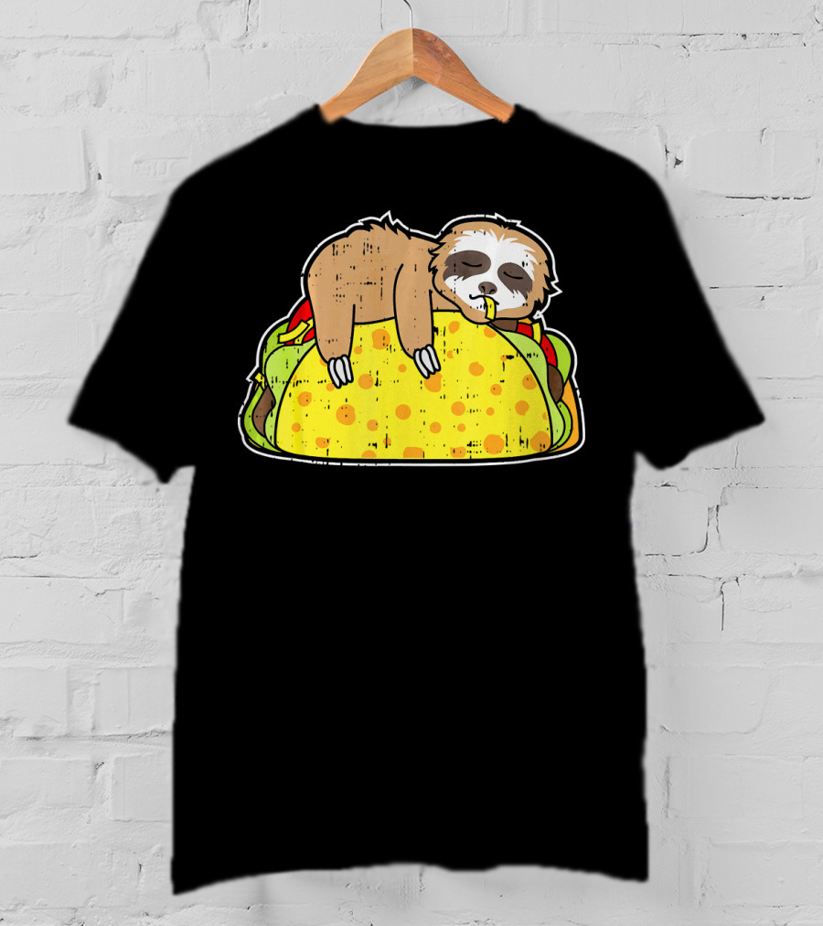 Funny Sloth Taco Cinco De Mayo Tuesday T-Shirt