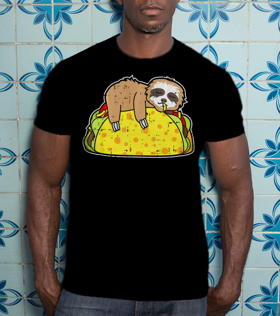 Funny Sloth Taco Cinco De Mayo Tuesday T-Shirt