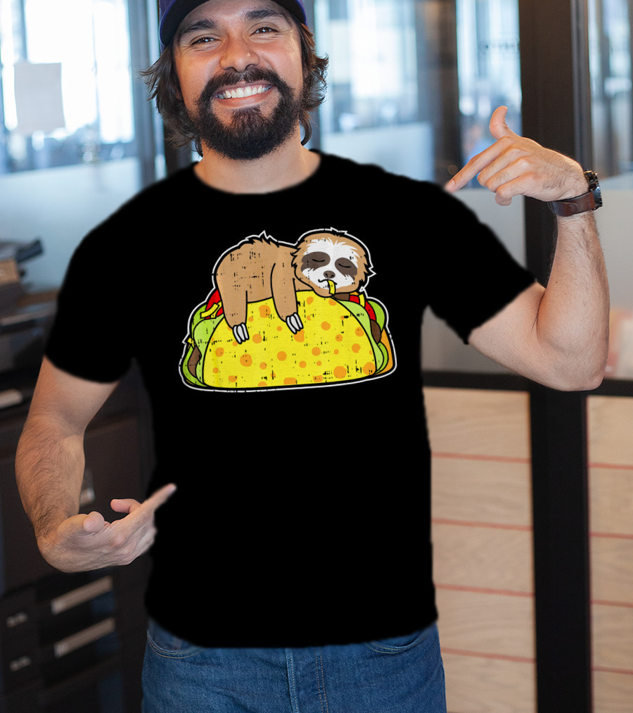 Funny Sloth Taco Cinco De Mayo Tuesday T-Shirt