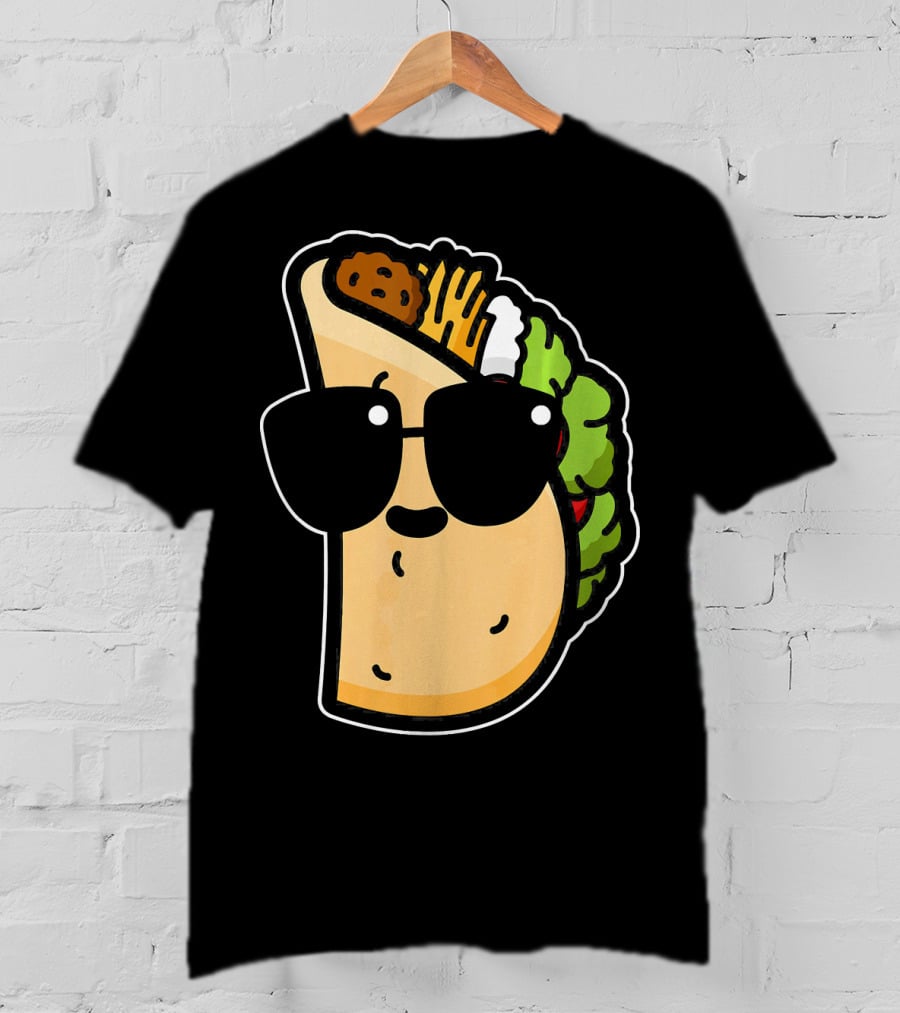 Cool Taco With Sunglasses Funny Cinco De Mayo Food Humor T-Shirt