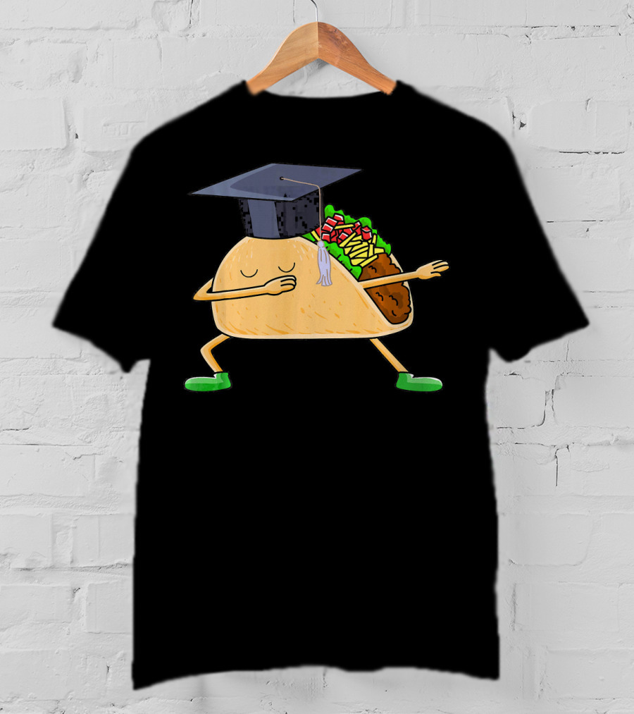 Dabbing Taco Graduation Funny Cinco De Mayo T-Shirt
