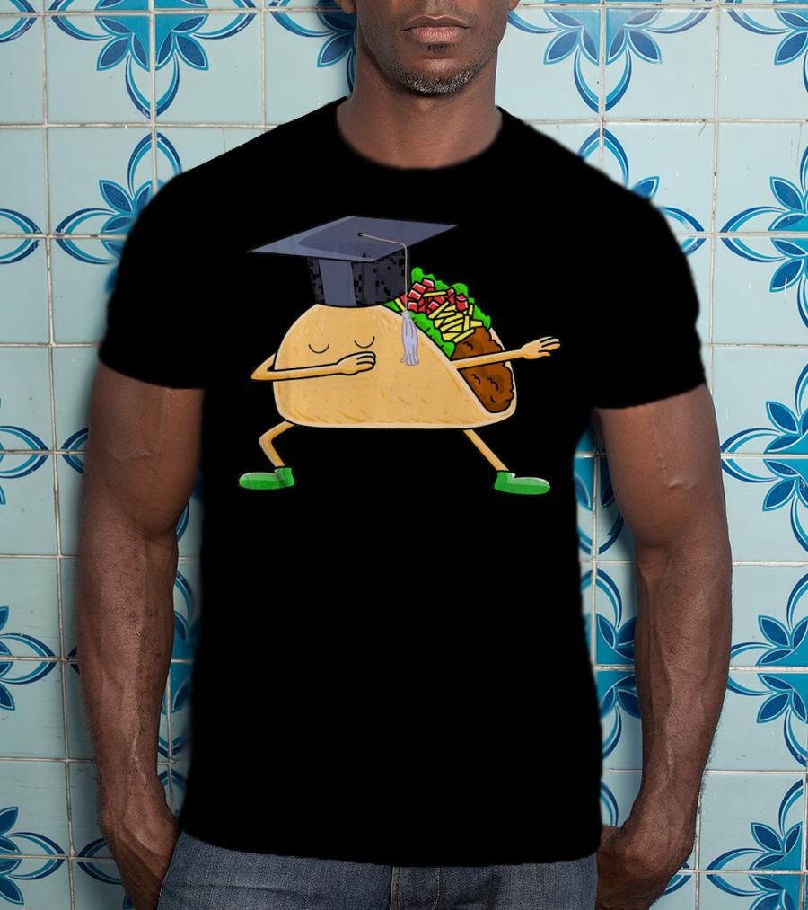 Dabbing Taco Graduation Funny Cinco De Mayo T-Shirt