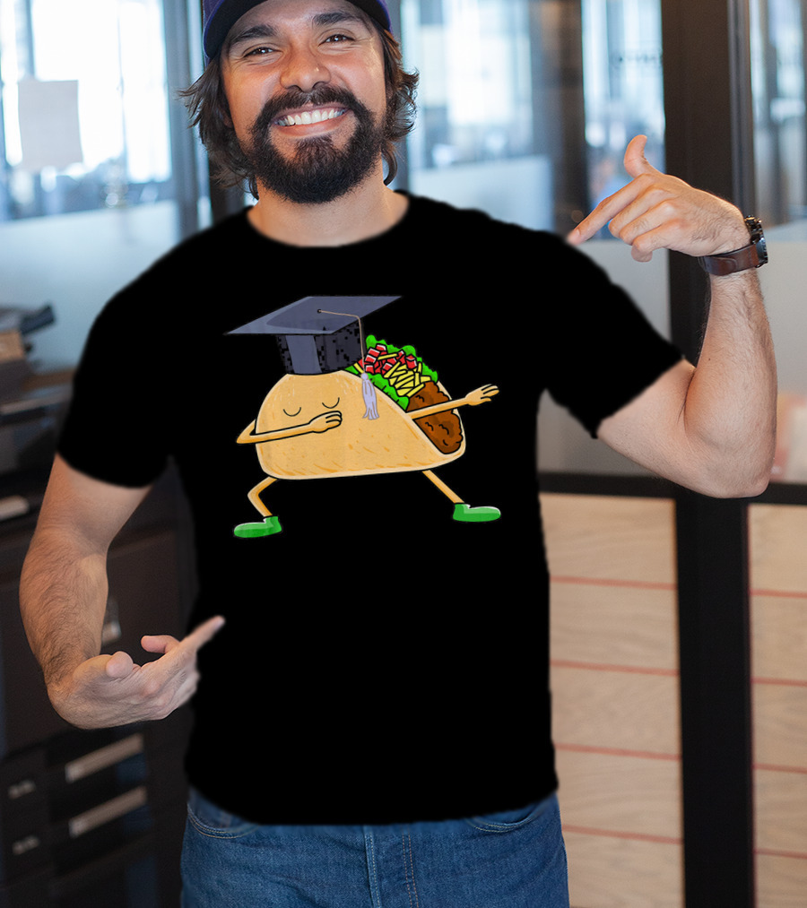 Dabbing Taco Graduation Funny Cinco De Mayo T-Shirt