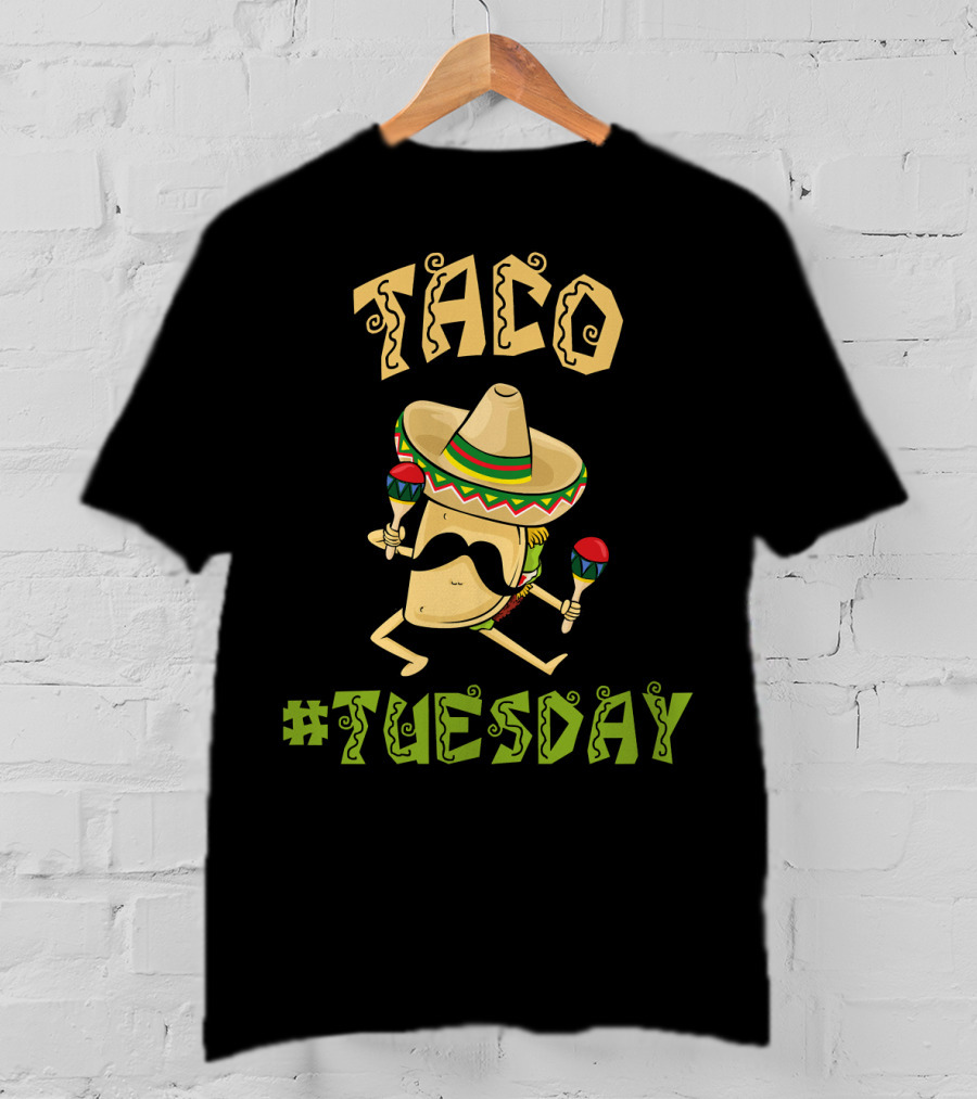 Taco Tuesday Cinco De Mayo Sombrero And Maracas T-Shirt