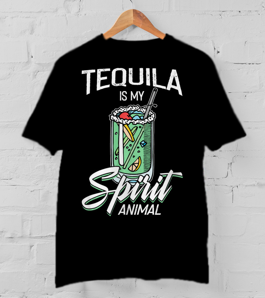 Tequila Is My Spirit Animal Funny Mexican Cinco De Mayo T-Shirt