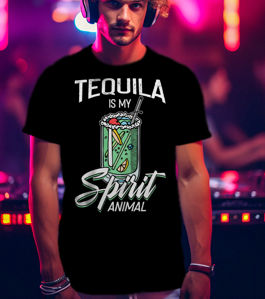 Tequila Is My Spirit Animal Funny Mexican Cinco De Mayo T-Shirt