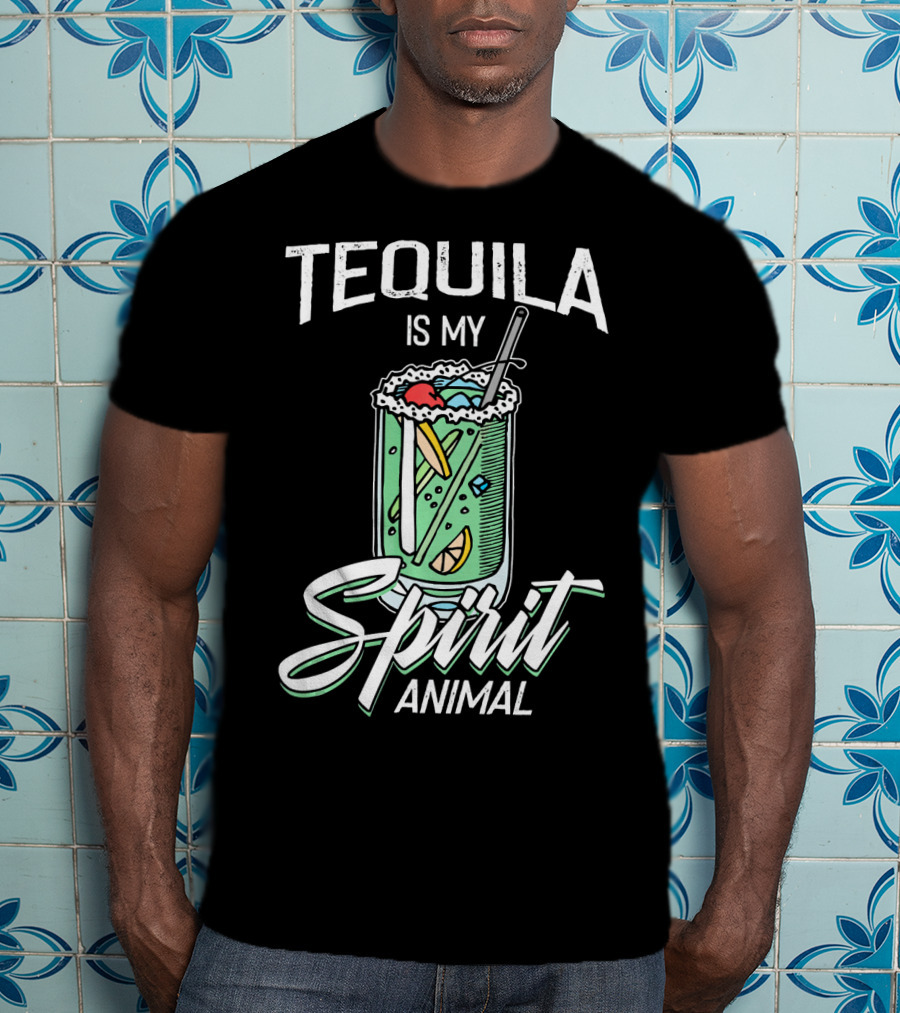 Tequila Is My Spirit Animal Funny Mexican Cinco De Mayo T-Shirt