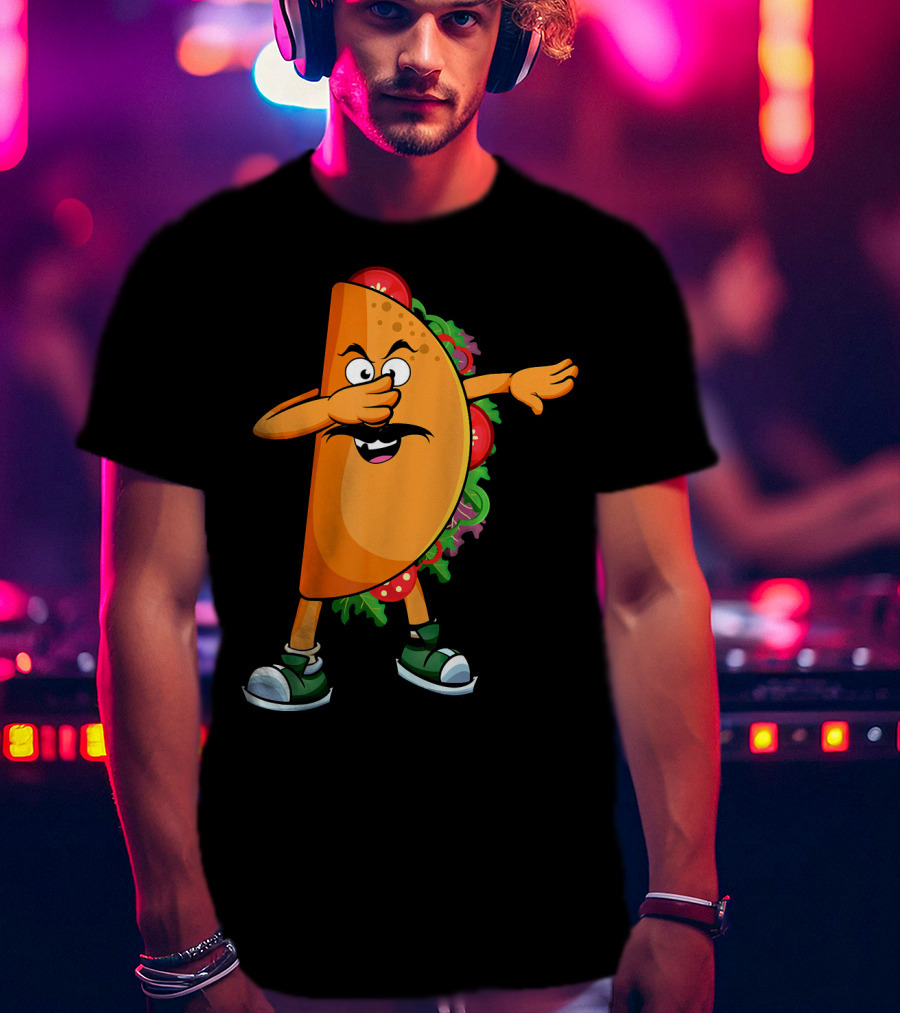 Dabbing Taco Mexican Dab Tacos Salsa Dance Fun T-Shirt