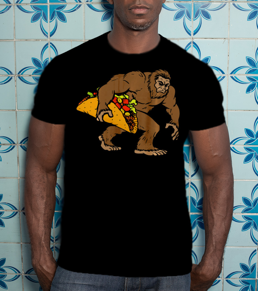 Bigfoot Taco Funny Sasquatch Cinco De Mayo Fiesta T-Shirt
