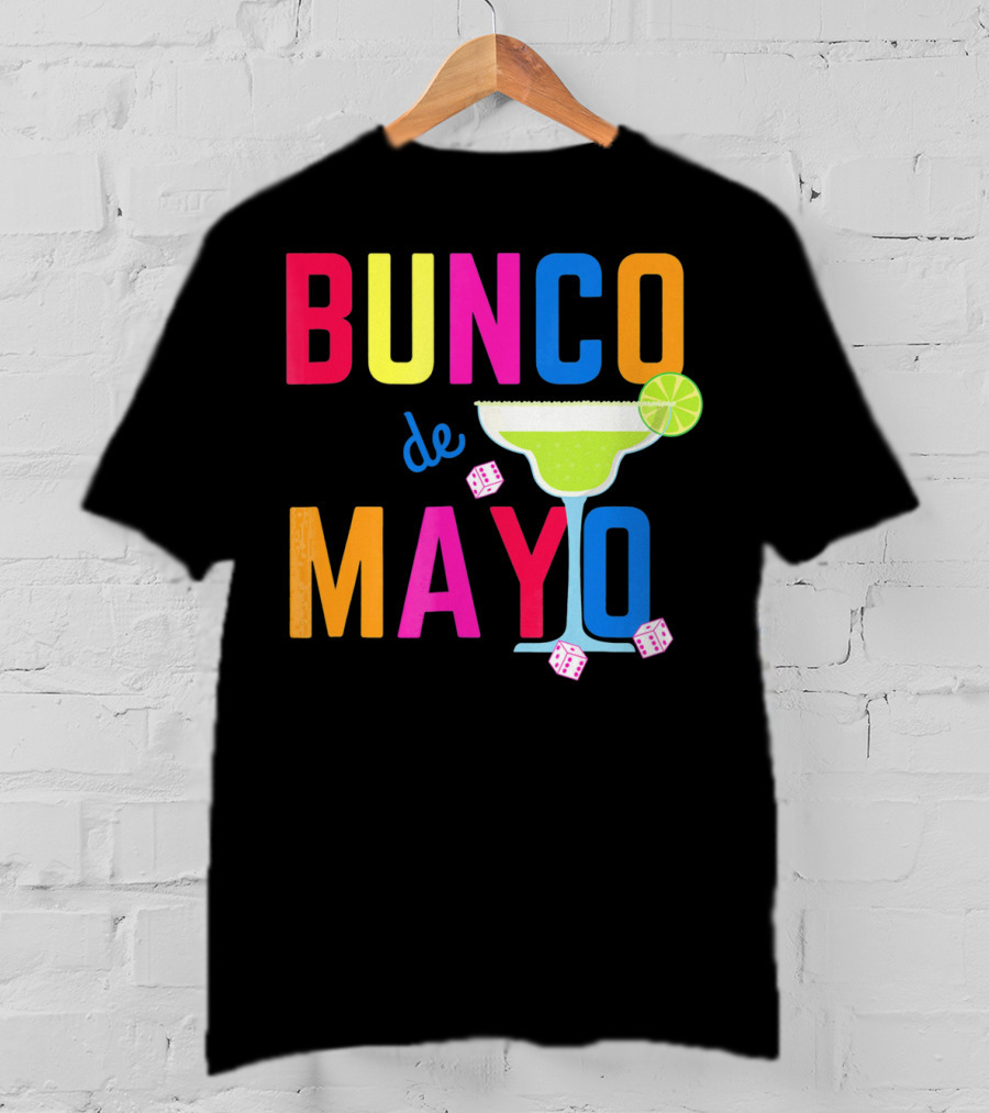 Bunco De Mayo Margarita Dice Colorful T-Shirt