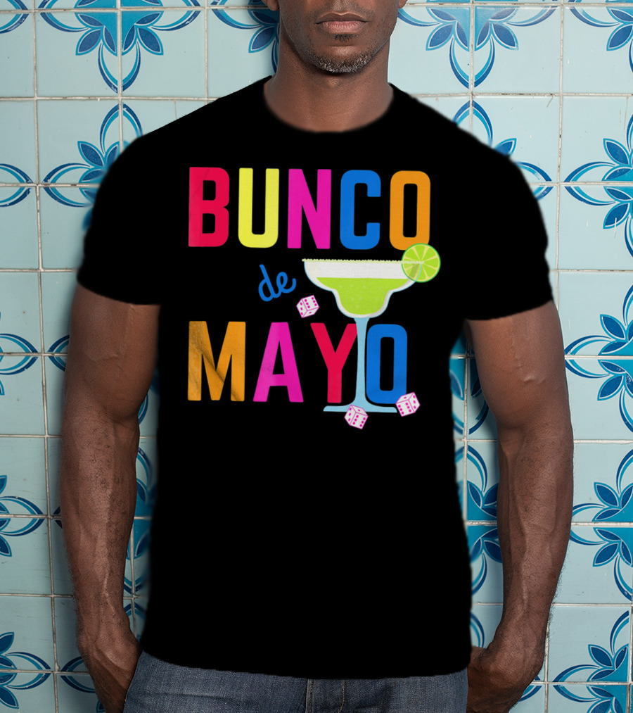 Bunco De Mayo Margarita Dice Colorful T-Shirt