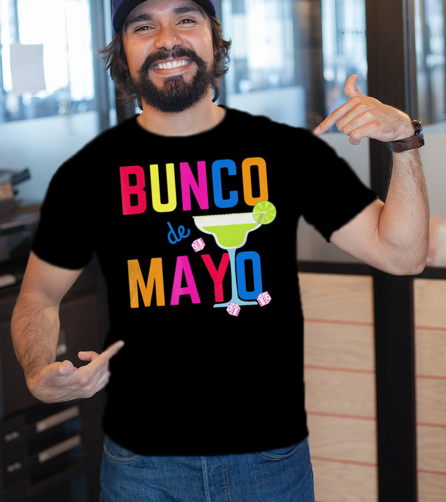 Bunco De Mayo Margarita Dice Colorful T-Shirt