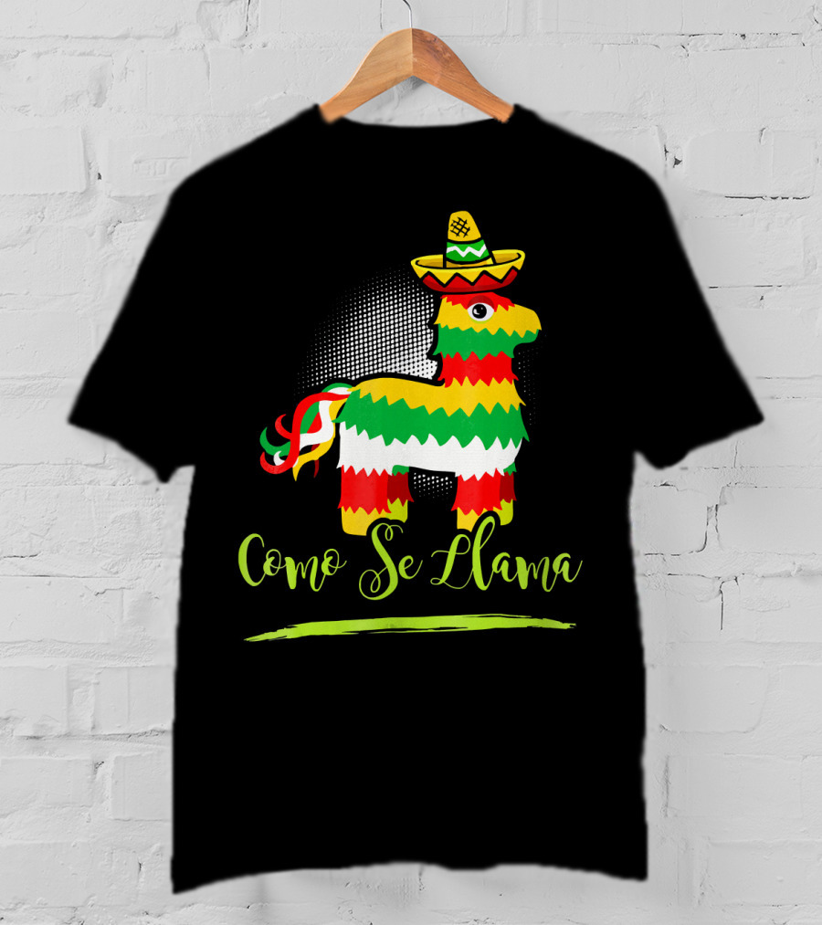 Como Se Llama Cinco De Mayo Llama Pinata Sombrero T-Shirt