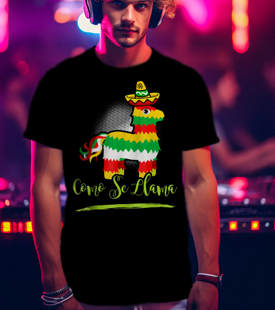 Como Se Llama Cinco De Mayo Llama Pinata Sombrero T-Shirt