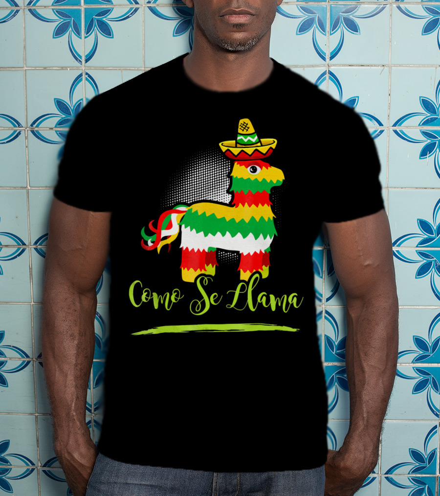 Como Se Llama Cinco De Mayo Llama Pinata Sombrero T-Shirt
