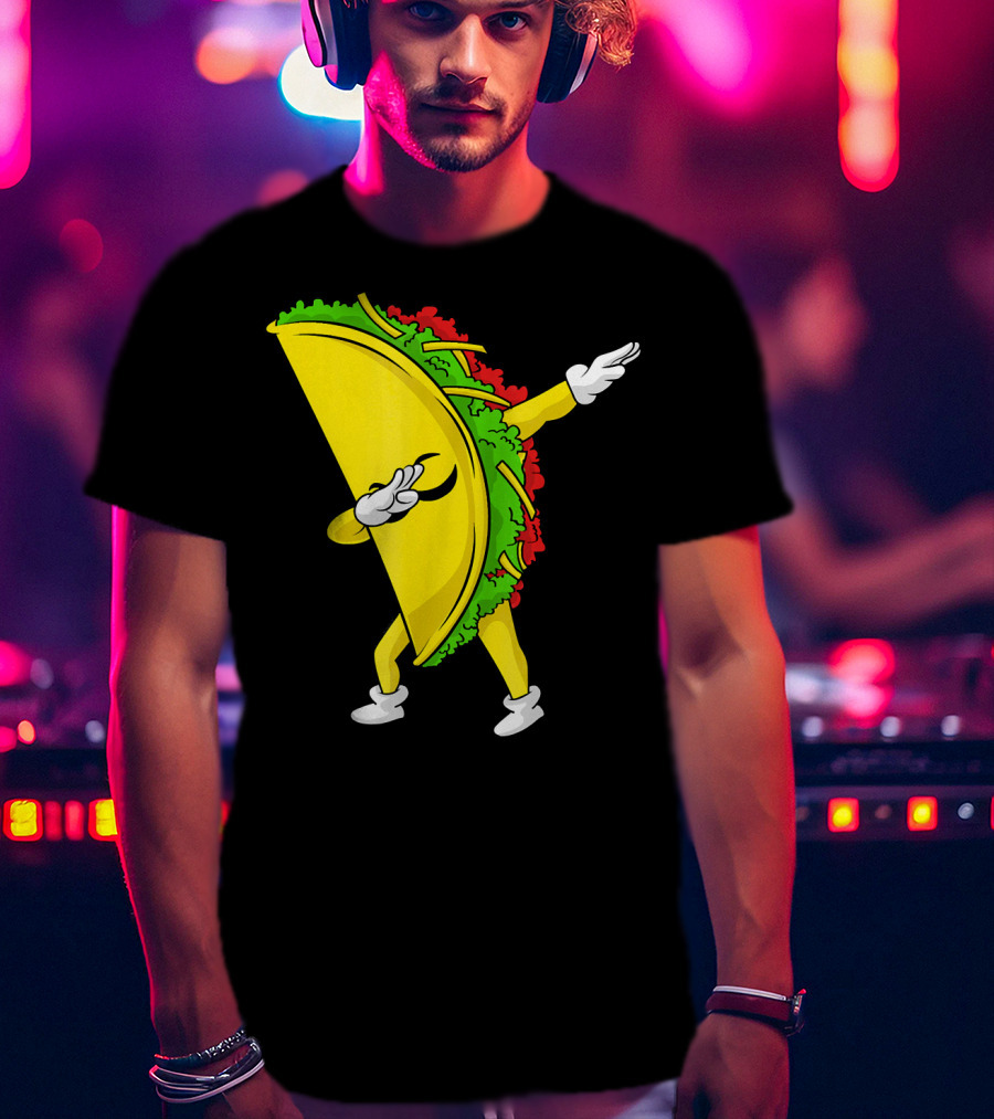 Dabbing Taco Cinco De Mayo Mexican Fiesta T-Shirt