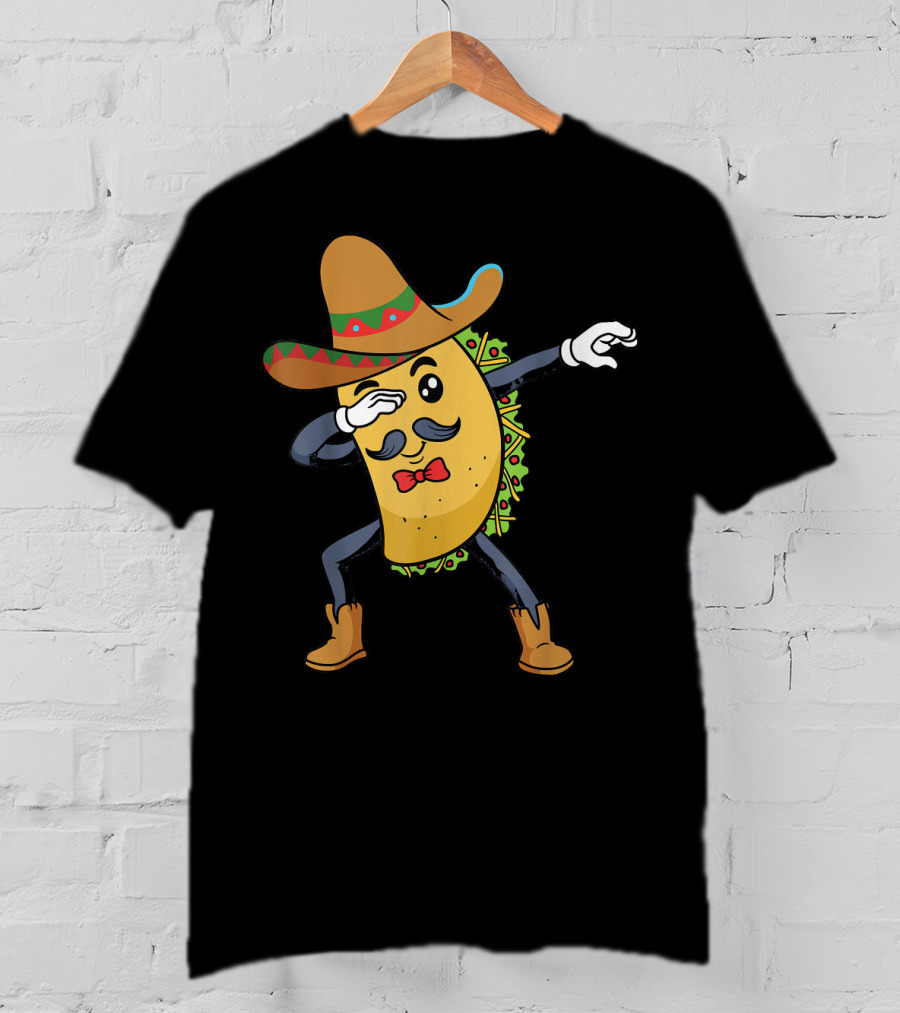 Cinco De Mayo Sombrero Dabbing Taco Fiesta T-Shirt