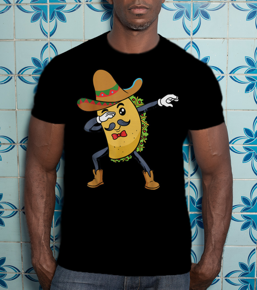 Cinco De Mayo Sombrero Dabbing Taco Fiesta T-Shirt