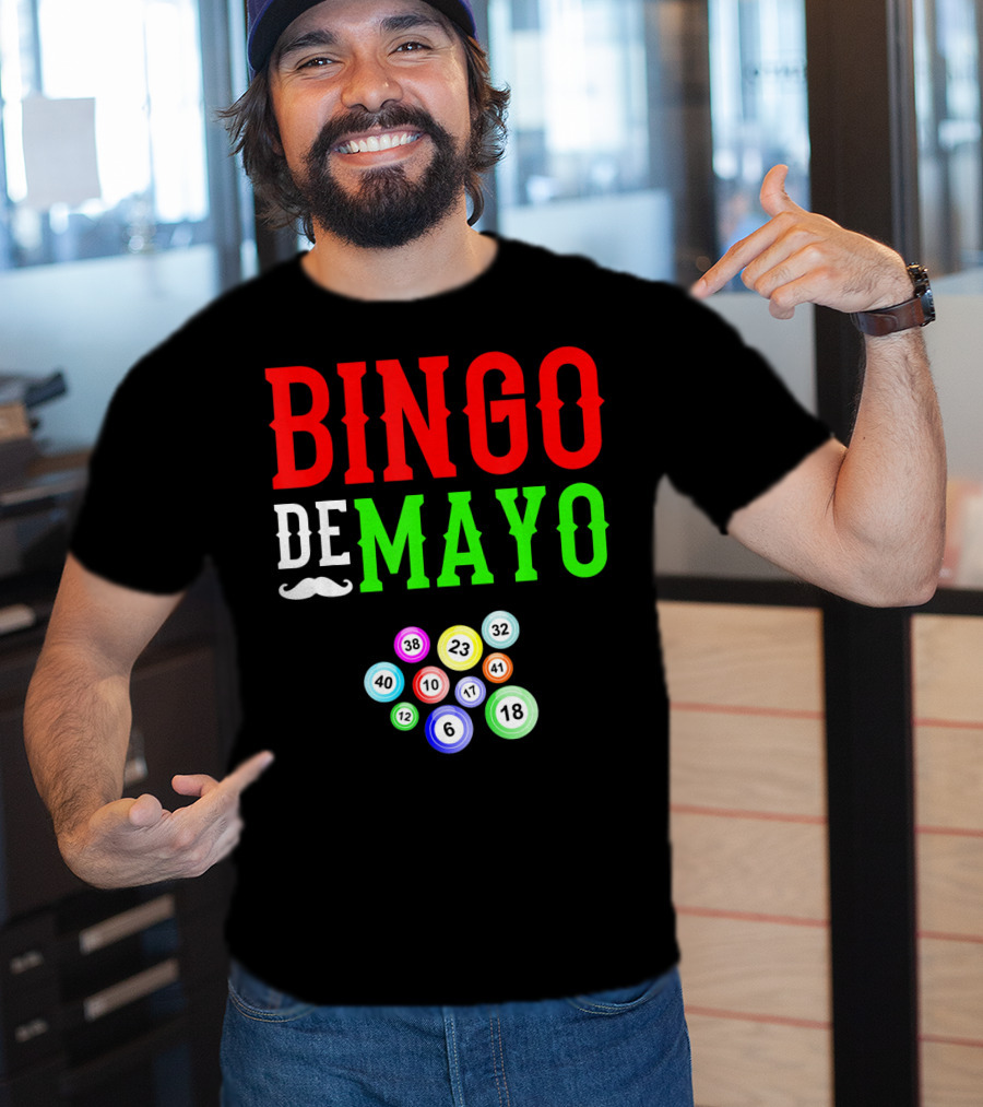 Bingo De Mayo Funny Mexico Bingo Balls T-Shirt