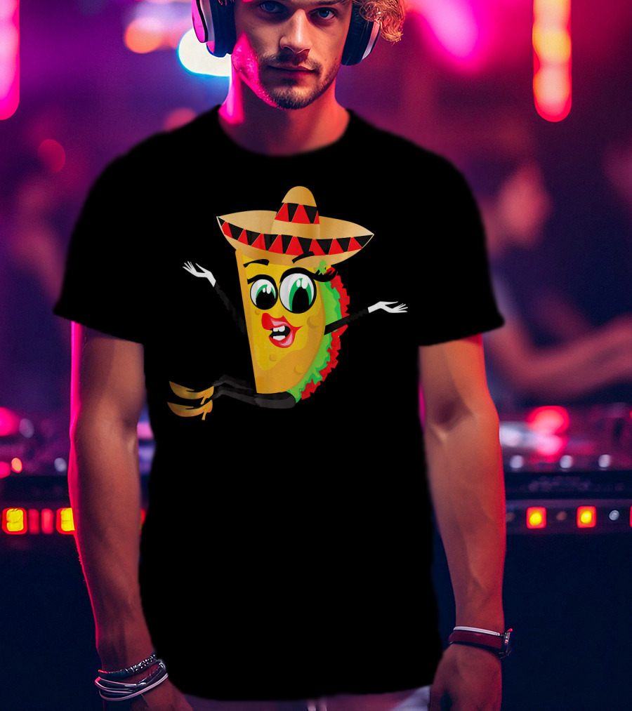 Cinco De Mayo Funny Sombrero Taco Fiesta T-Shirt