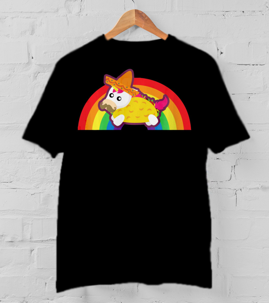 Mexican Unicorn Taco Sombrero Rainbow Cinco De Mayo T-Shirt