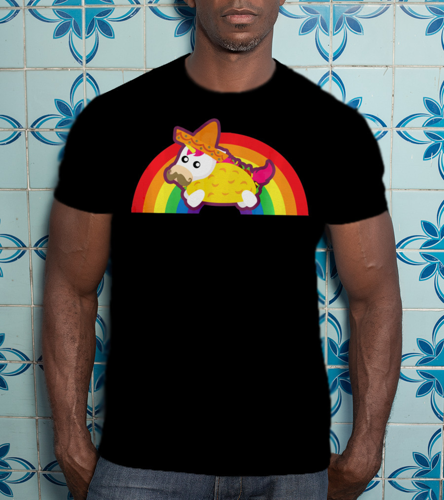 Mexican Unicorn Taco Sombrero Rainbow Cinco De Mayo T-Shirt