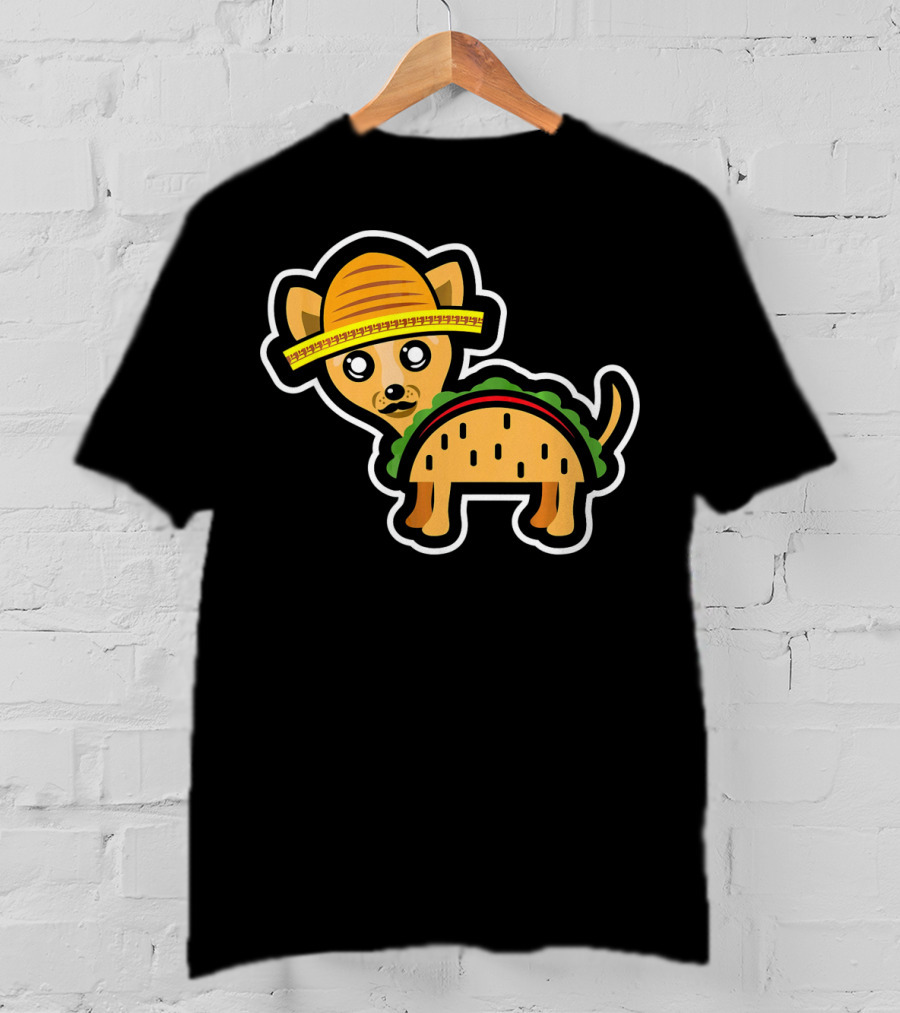 Funny Chihuahua Taco Mexico Sombrero Cin T-Shirt