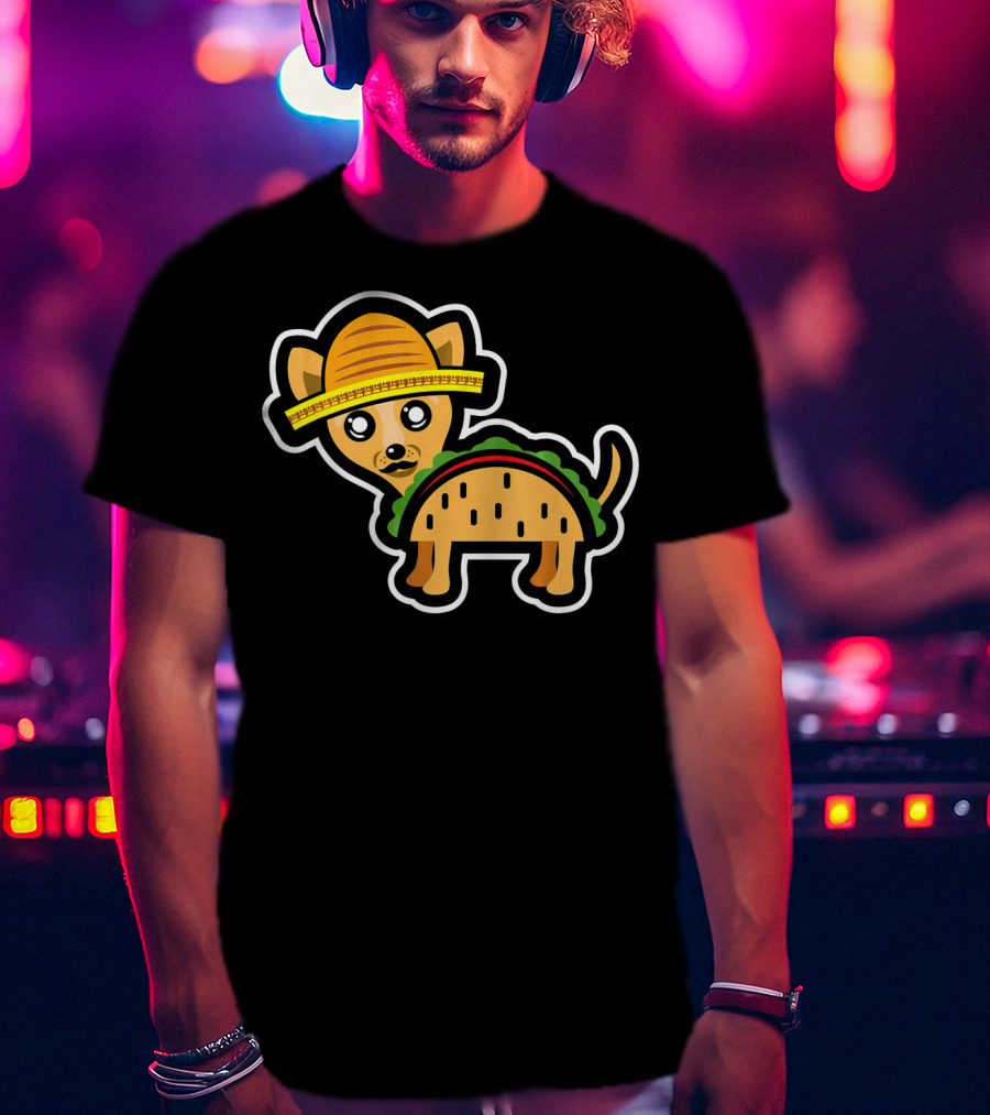 Funny Chihuahua Taco Mexico Sombrero Cin T-Shirt