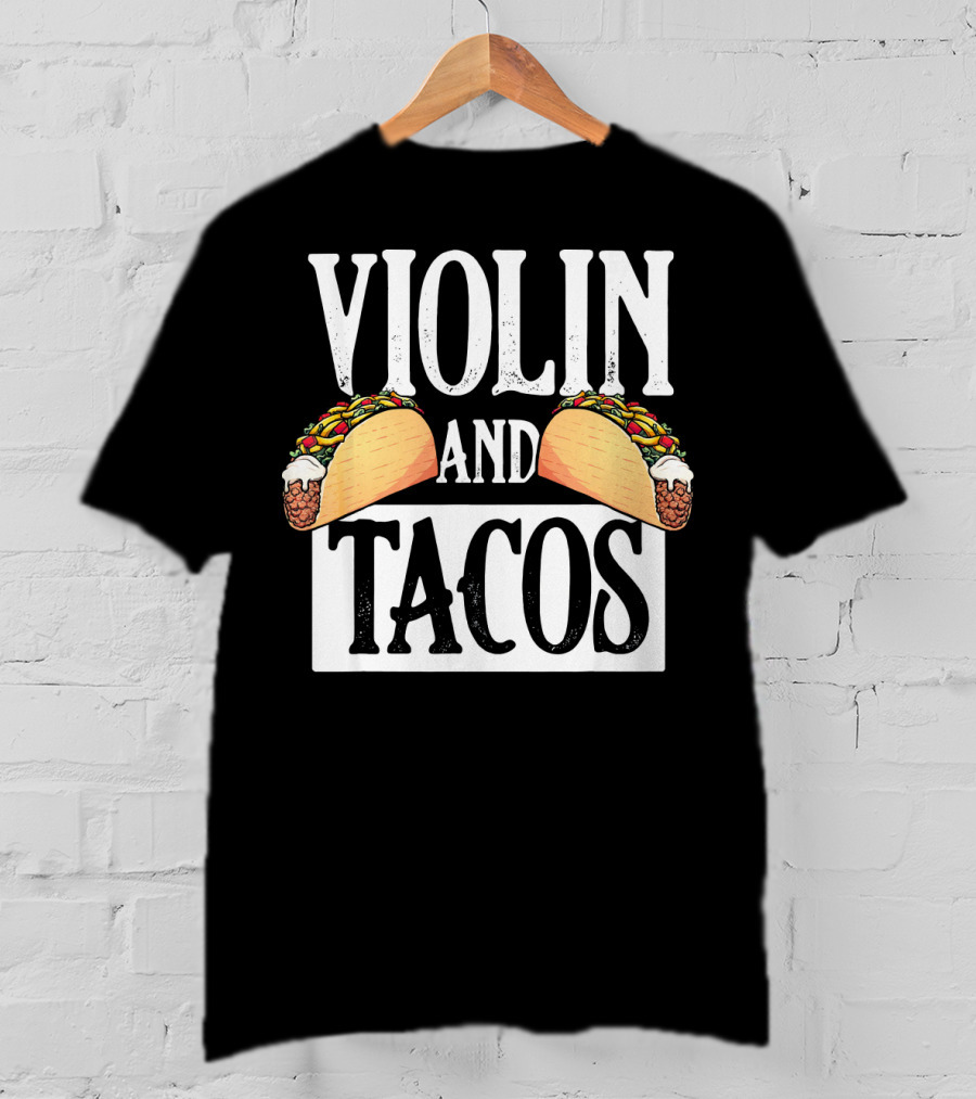 Violin And Tacos Cinco De Mayo Lat T-Shirt