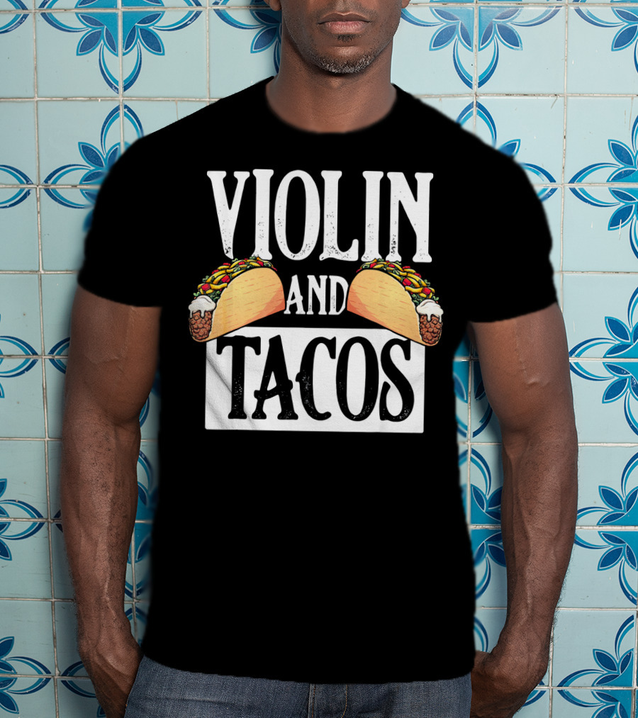 Violin And Tacos Cinco De Mayo Lat T-Shirt