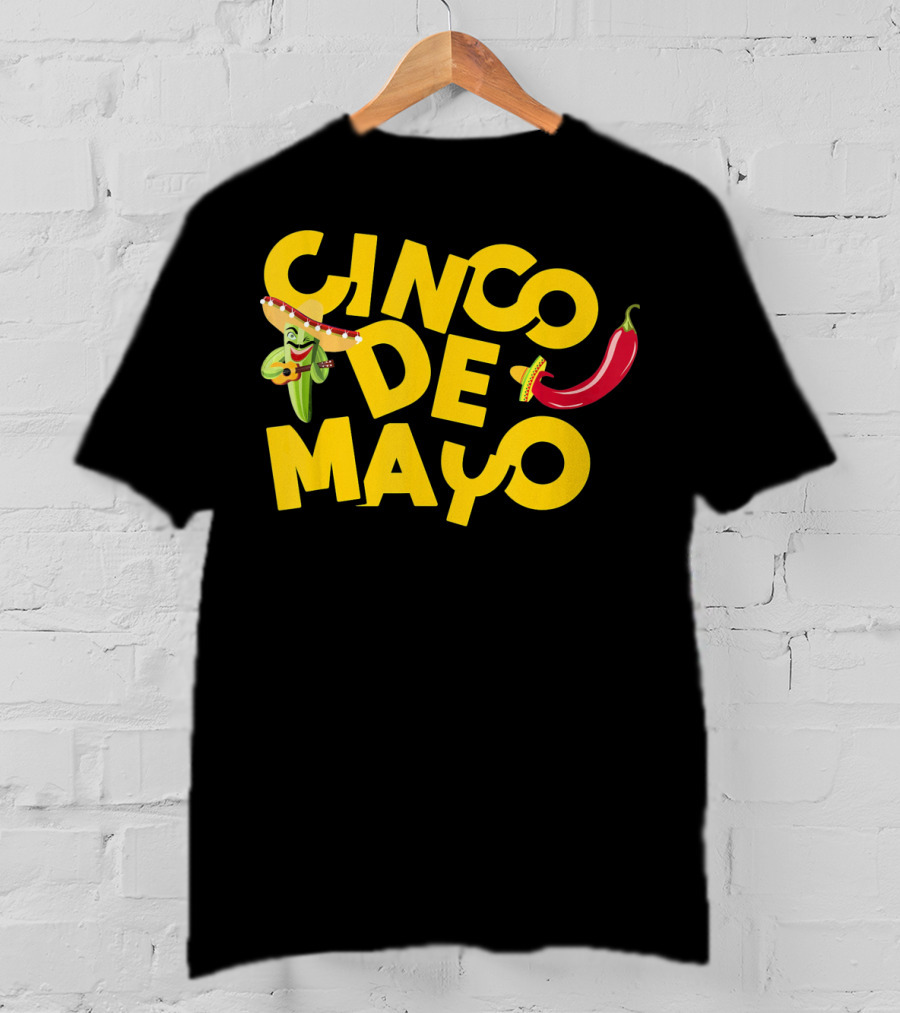 Cinco De Mayo Sombrero Chile Pepper Festive T-Shirt