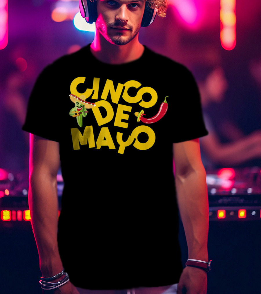 Cinco De Mayo Sombrero Chile Pepper Festive T-Shirt