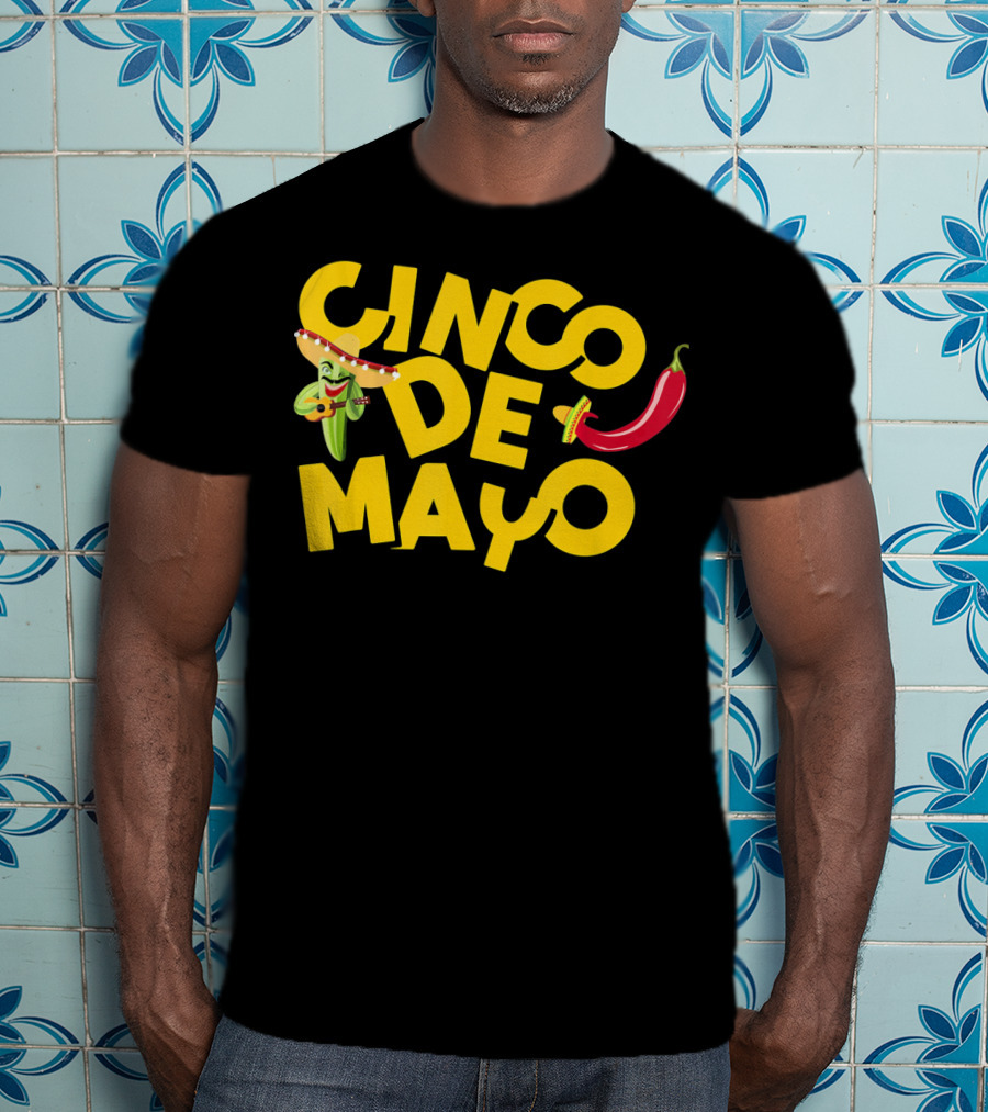 Cinco De Mayo Sombrero Chile Pepper Festive T-Shirt