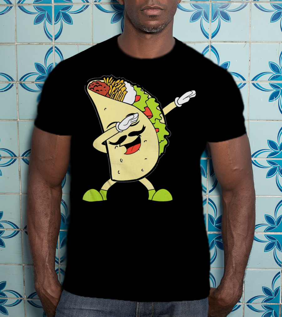 Dabbing Taco With Lettuce And Cheese For Taco Tuesday Or Cinco De Mayo T-Shirt