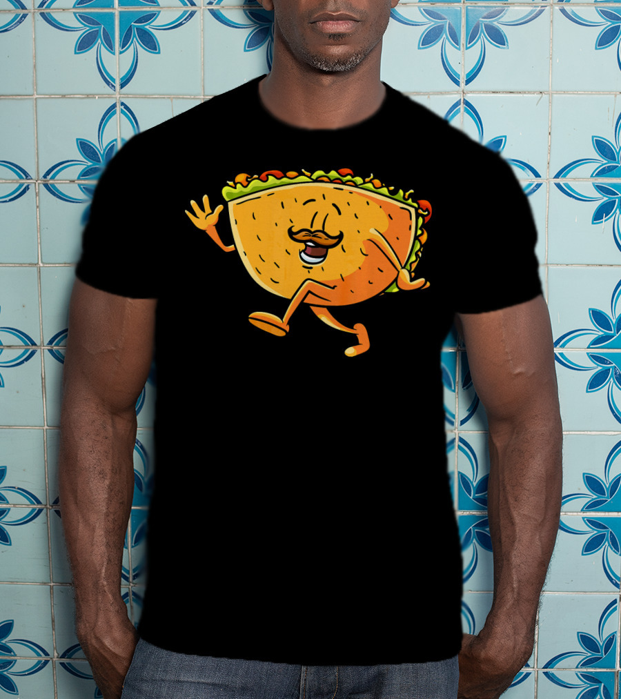 Funny Taco Cartoon Mexican Cinco De Mayo T-Shirt