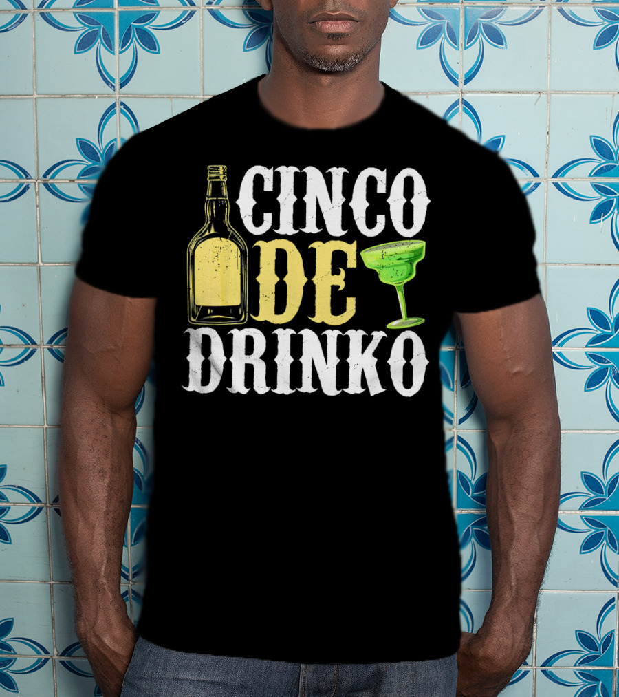 Cinco De Mayo Drinko Bottle Margarita T-Shirt