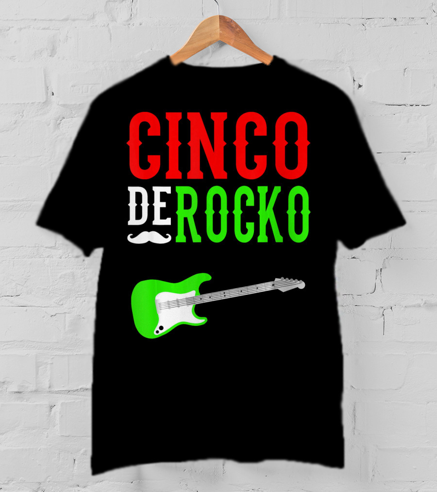 Cinco De Rocko Funny Rock N Roll Mexico T-Shirt