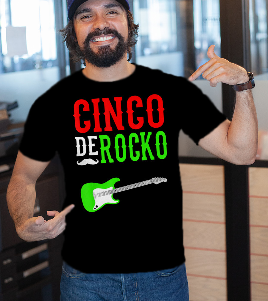 Cinco De Rocko Funny Rock N Roll Mexico T-Shirt
