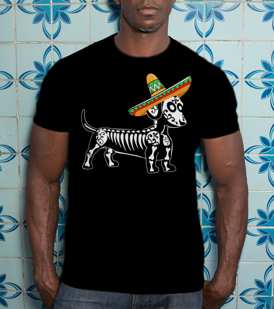 Dachshund Cinco De Mayo Skeleton Dog Sombrero Mom Pet Do T-Shirt