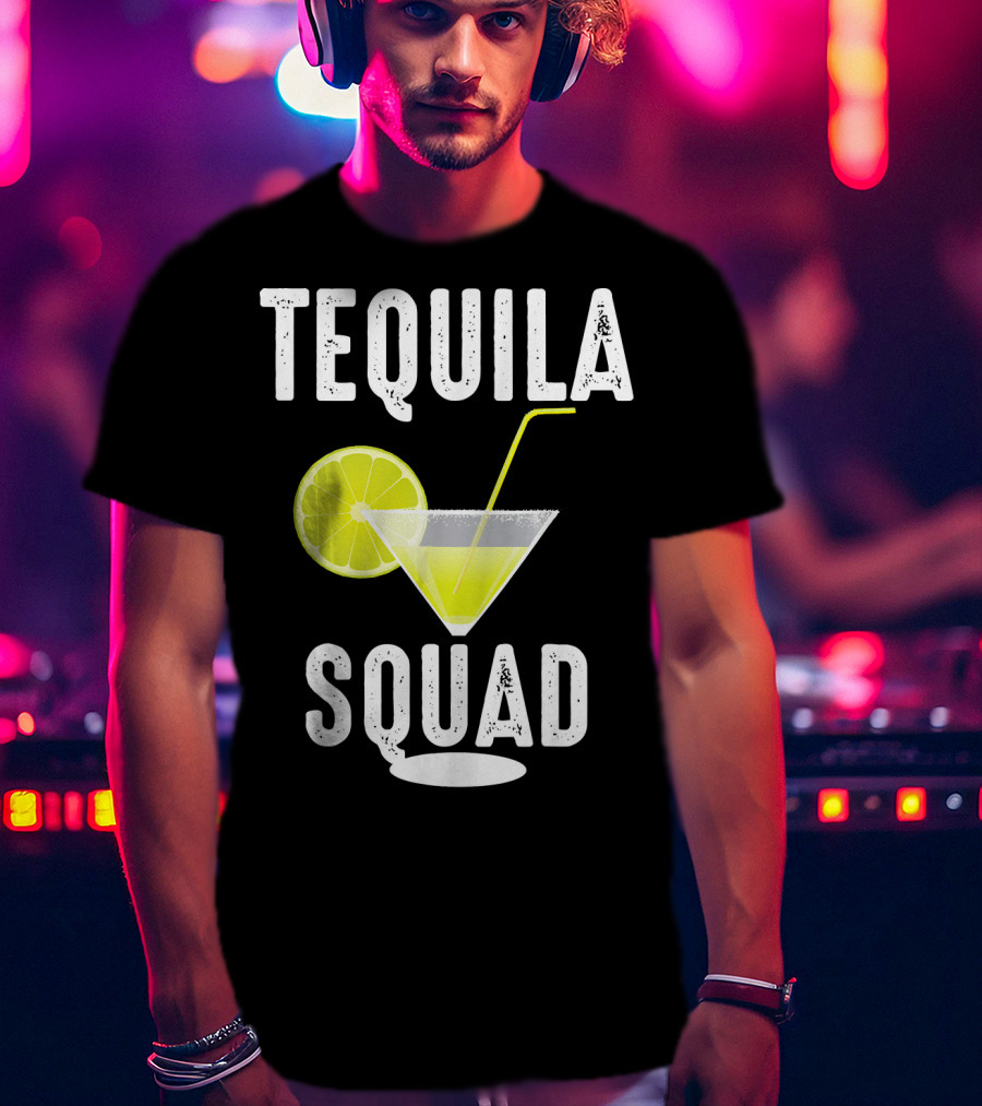 Tequila Squad Lime Margarita Drink Fan T-Shirt