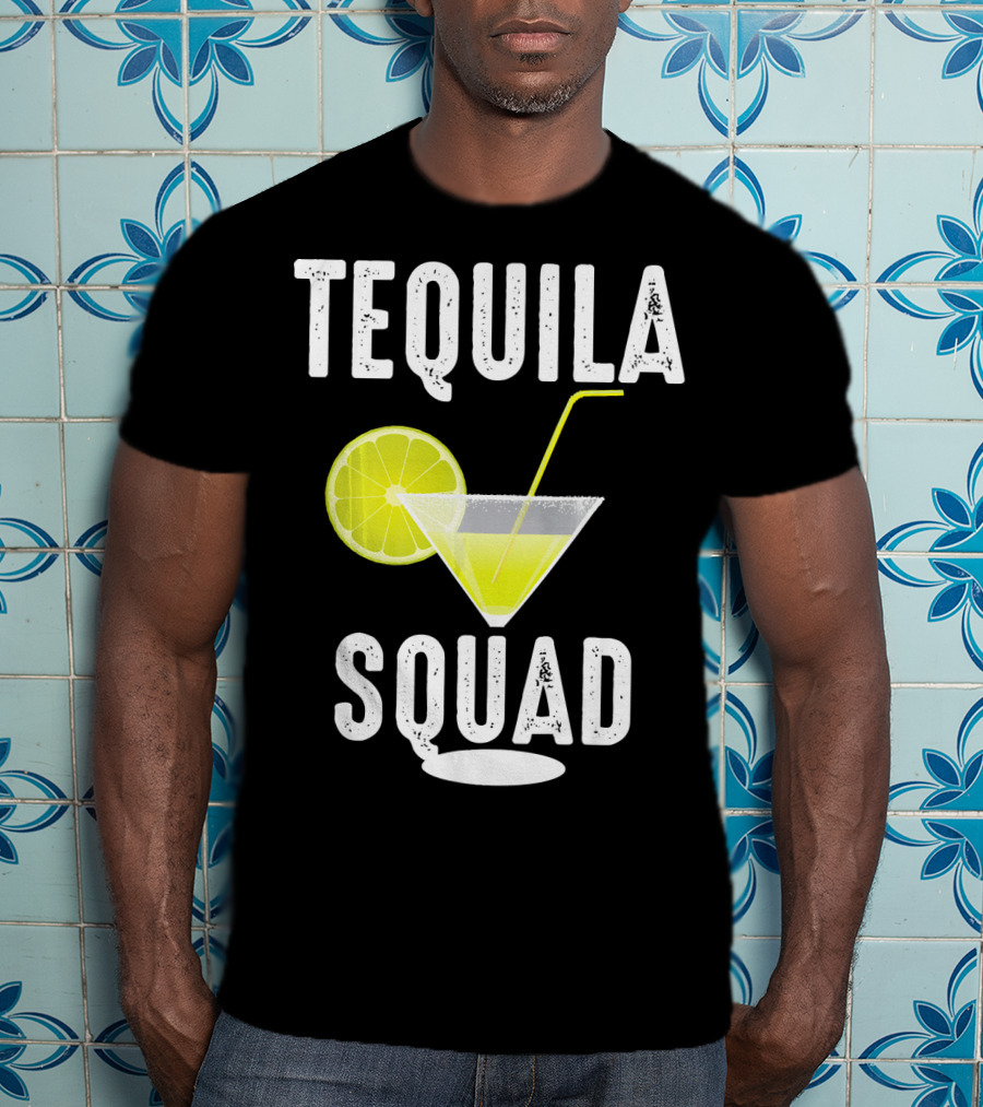 Tequila Squad Lime Margarita Drink Fan T-Shirt