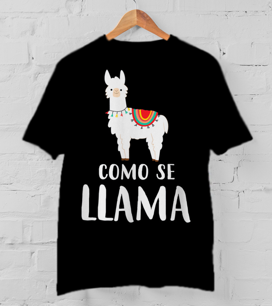 Cinco De Mayo Como Se Llama Llama With Colorful Blanket T-Shirt