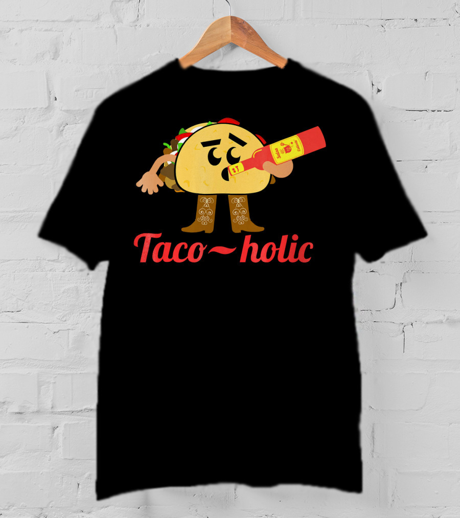 Taco-holic Funny Taco Holic Cinco De May Mexican Fiesta T-Shirt