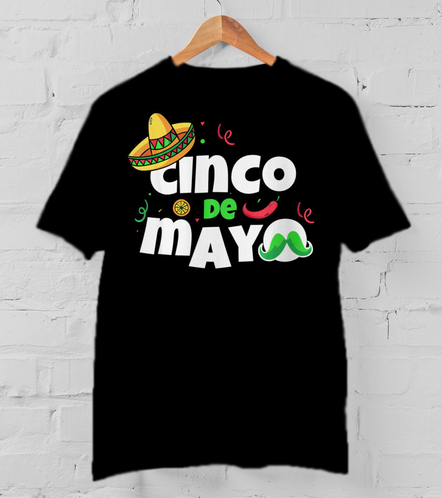 Cinco De Mayo Sombrero Pepper Fiesta T-Shirt