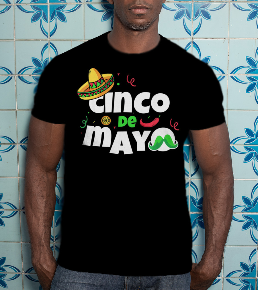 Cinco De Mayo Sombrero Pepper Fiesta T-Shirt